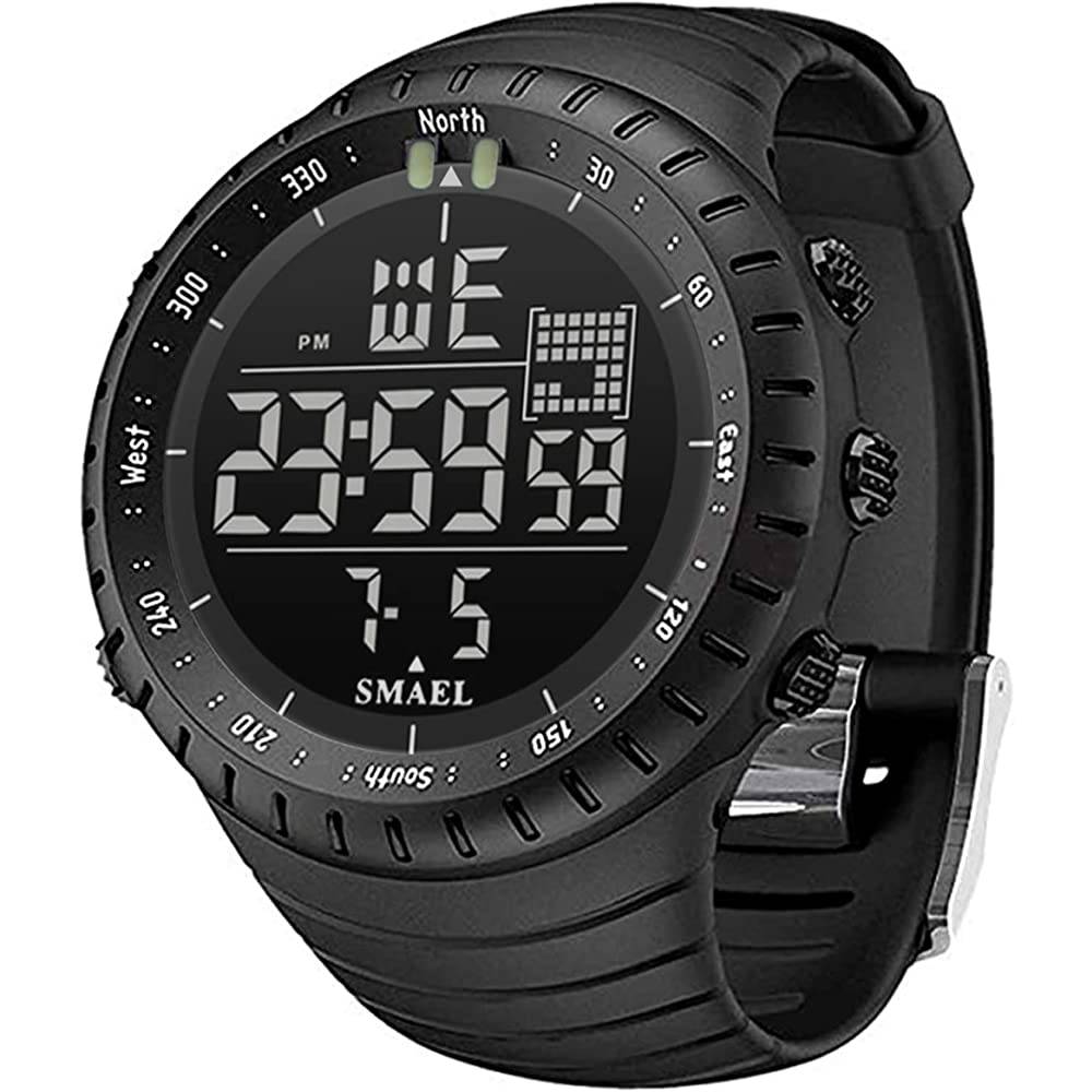 Mens Digital Watch - Sports Military Watches Waterproof Outdoor Chronograph Military Wrist Watches for Men with LED Back Ligh/Alarm/Date | Multiple Colors - AB