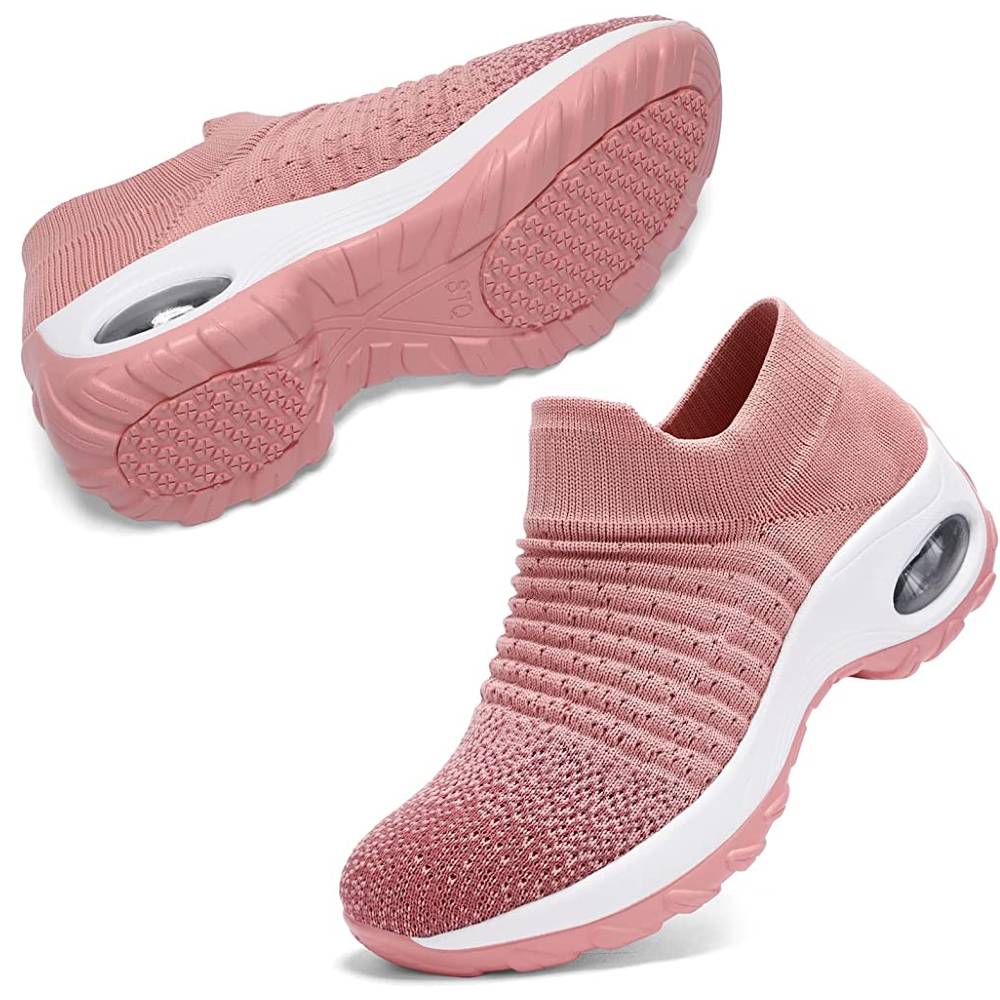 STQ Slip On Breathe Mesh Walking Shoes Women Fashion Sneakers Comfort Wedge Platform Loafers | Multiple Colors and Sizes - PMI