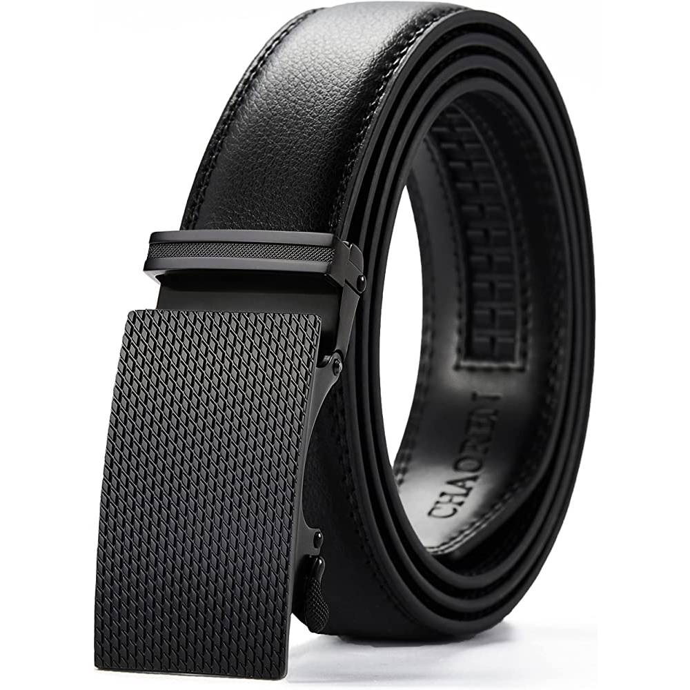 CHAOREN Ratchet Belt for men - Mens Belt Leather 1 3/8" for Casual Jeans - Micro Adjustable Belt Fit Everywhere - DRB