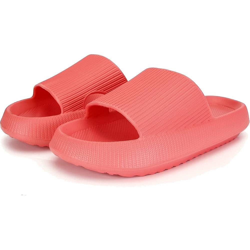 Cloud Slippers for Women and Men, Rosyclo Massage Shower Bathroom Non-Slip Quick Drying Open Toe Super Soft Comfy Thick Sole Home House Cloud Cushion Slide Sandals for Indoor & Outdoor Platform Shoes | Multiple Colors and Sizes - WR