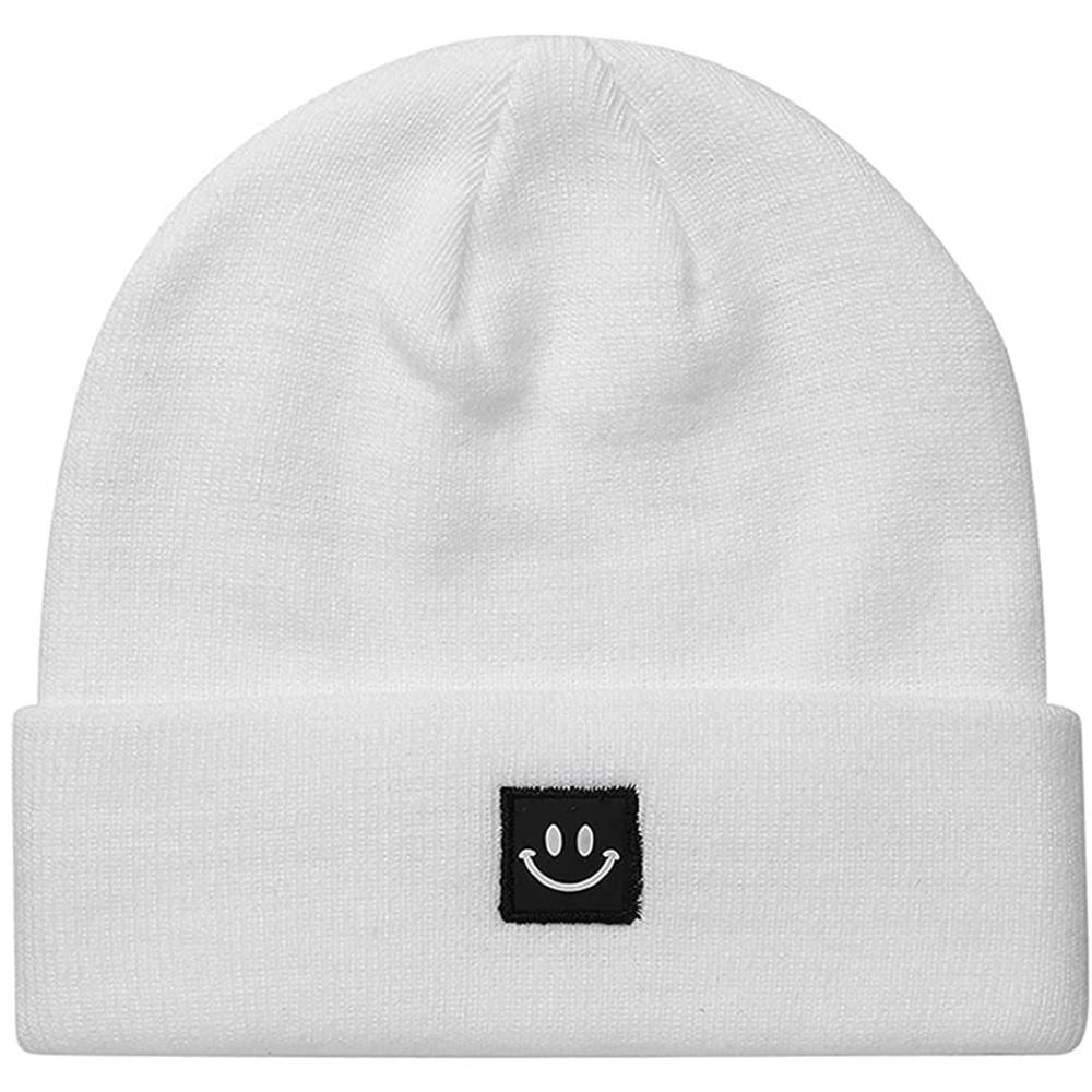 MaxNova Knit Beanie Hat with Smile Face for Men/Women - WHS