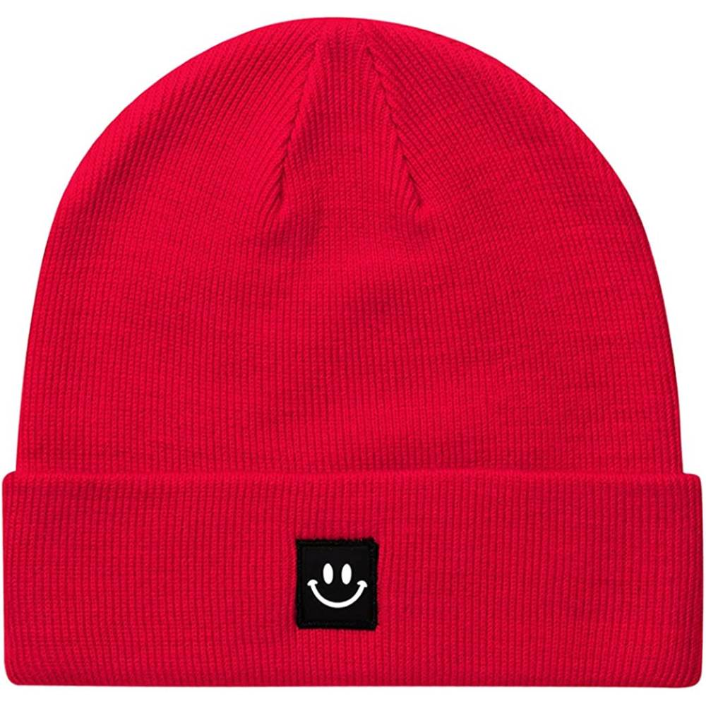 MaxNova Knit Beanie Hat with Smile Face for Men/Women - RS