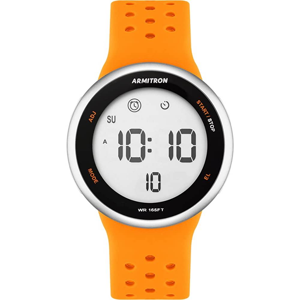 Armitron Sport Unisex Digital Chronograph Silicone Strap Watch, 40/8423 - O