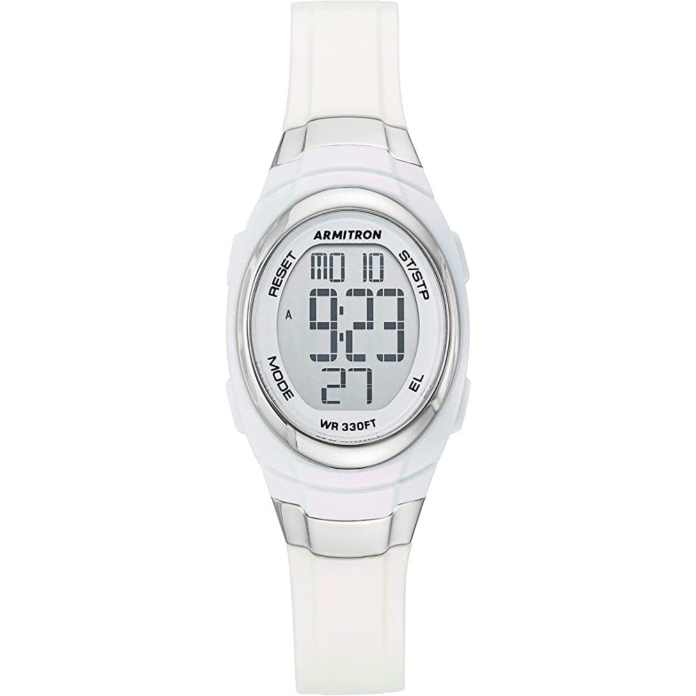Armitron Sport Women's Digital Chronograph Resin Strap Watch, 45/7034 - PW