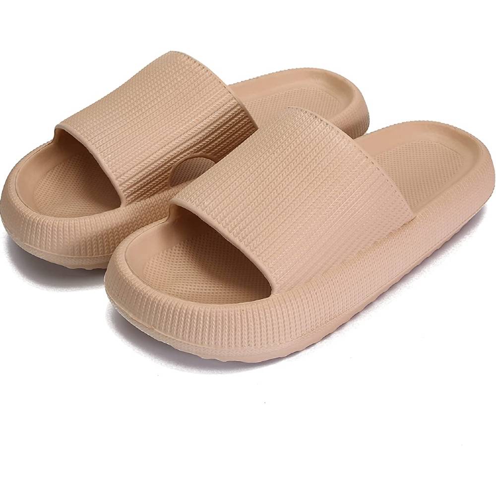 Cloud Slippers for Women and Men, Rosyclo Massage Shower Bathroom Non-Slip Quick Drying Open Toe Super Soft Comfy Thick Sole Home House Cloud Cushion Slide Sandals for Indoor & Outdoor Platform Shoes | Multiple Colors and Sizes - MT