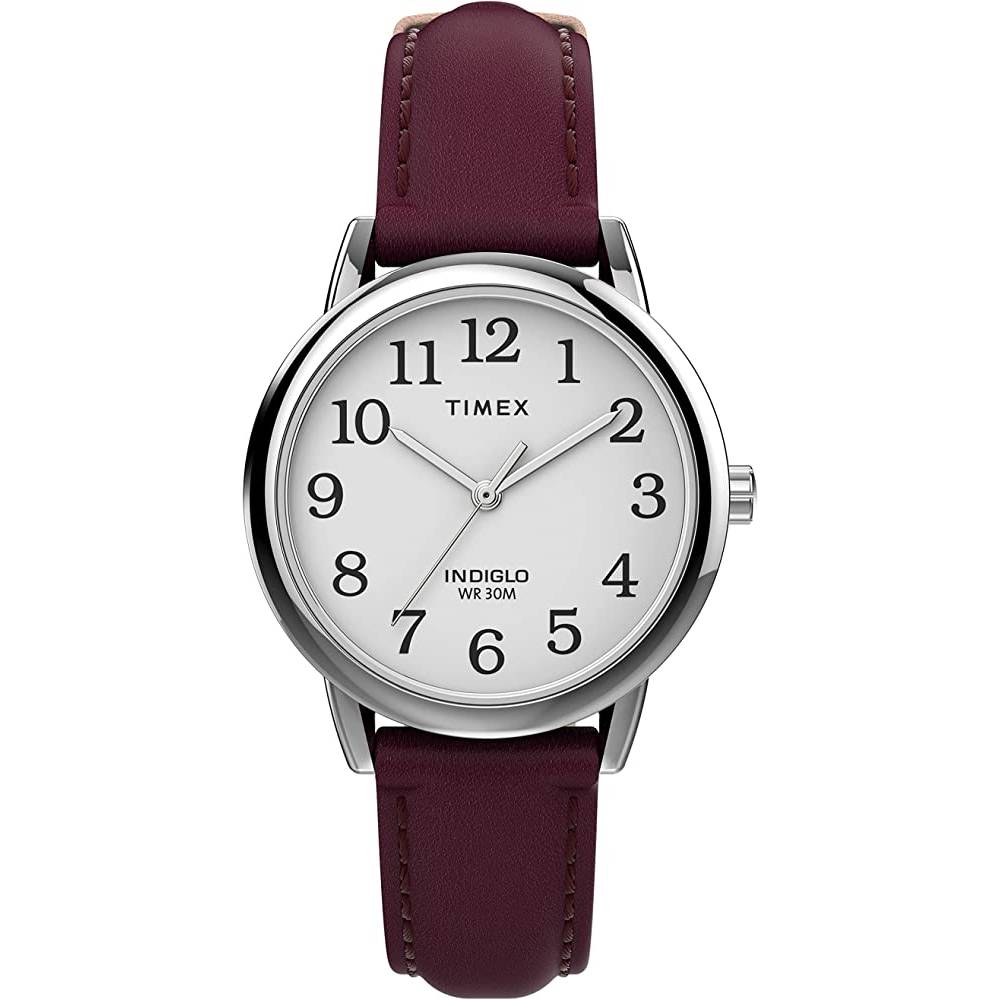 Timex Women's Easy Reader Leather Strap 30mm Watch - BPST