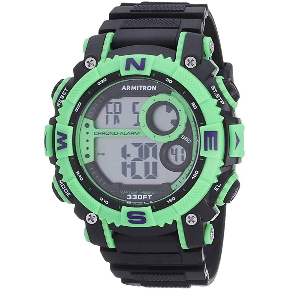 Armitron Sport Men's Digital Chronograph Resin Strap Watch, 40/8284 | Multiple Colors - BNGR