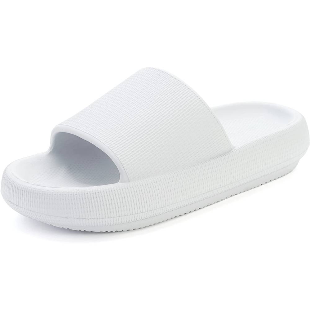 BRONAX Cloud Slippers for Women and Men | Pillow Slippers Bathroom Sandals | Extremely Comfy | Cushioned Thick Sole | Multiple Colors - WH