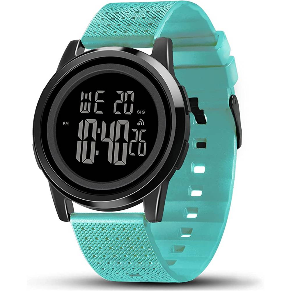 YUINK Mens Watch Ultra-Thin Digital Sports Watch Waterproof Stainless Steel Fashion Wrist Watch for Men Women - MGR