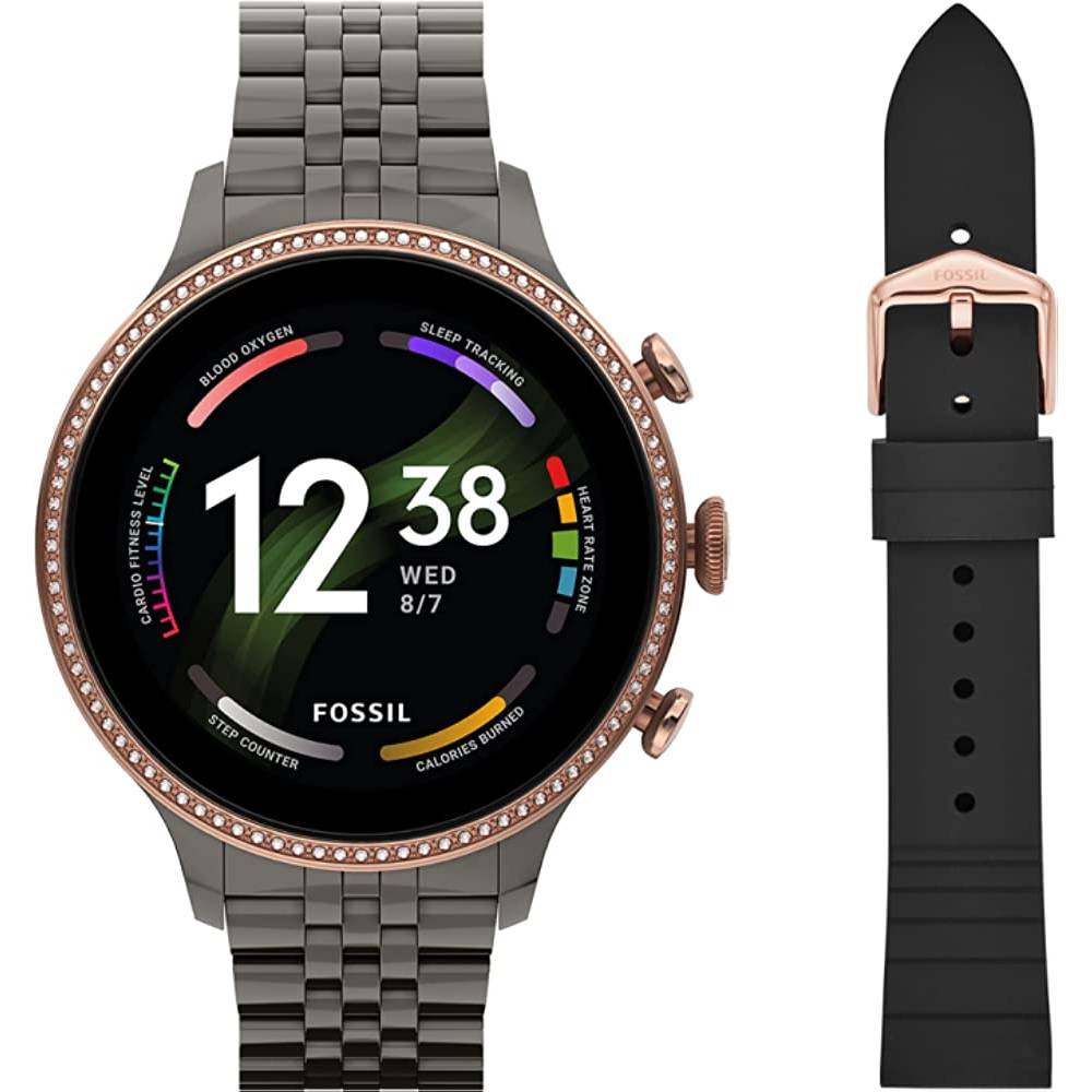Fossil Gen 6 42mm Touchscreen Smartwatch with Alexa Built-In, Heart Rate, Blood Oxygen, GPS, Contactless Payments, Speaker, Smartphone Notifications - GBS