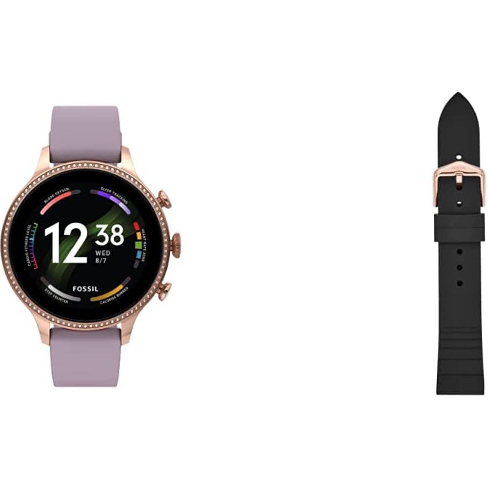 Fossil Gen 6 42mm Touchscreen Smartwatch with Alexa Built-In, Heart Rate, Blood Oxygen, GPS, Contactless Payments, Speaker, Smartphone Notifications - PUBS