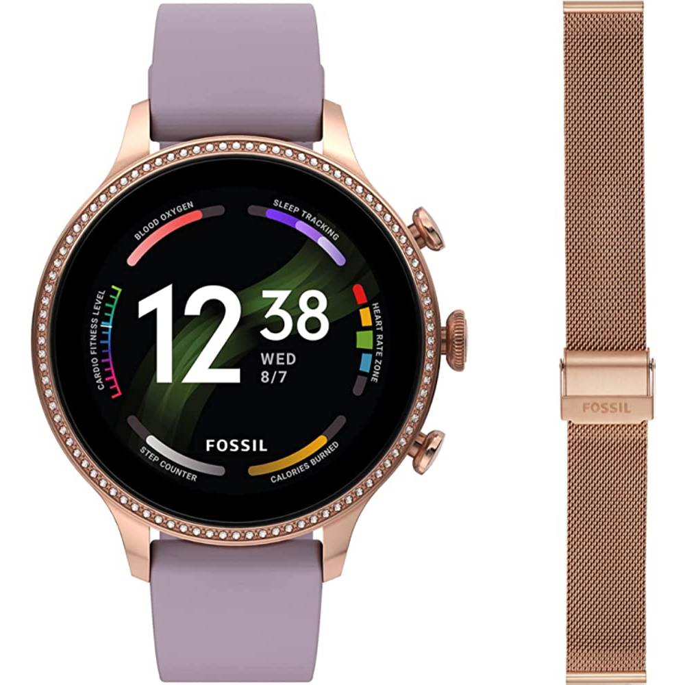 Fossil Gen 6 42mm Touchscreen Smartwatch with Alexa Built-In, Heart Rate, Blood Oxygen, GPS, Contactless Payments, Speaker, Smartphone Notifications - PRGM