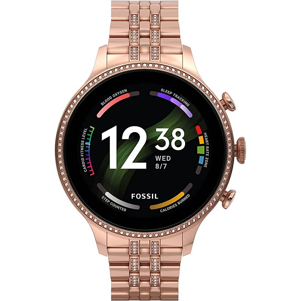Fossil Gen 6 42mm Touchscreen Smartwatch with Alexa Built-In, Heart Rate, Blood Oxygen, GPS, Contactless Payments, Speaker, Smartphone Notifications - RG