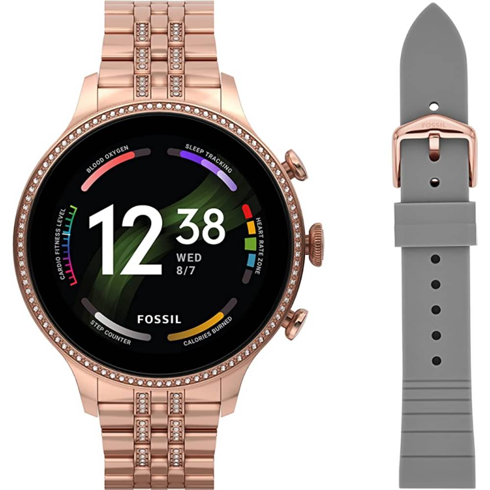 Fossil Gen 6 42mm Touchscreen Smartwatch with Alexa Built-In, Heart Rate, Blood Oxygen, GPS, Contactless Payments, Speaker, Smartphone Notifications - RGGS