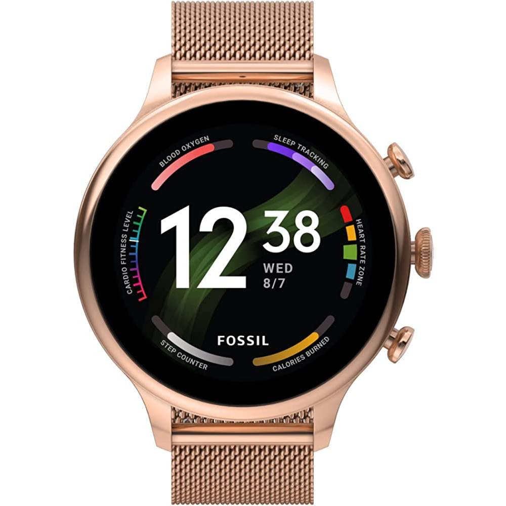 Fossil Gen 6 42mm Touchscreen Smartwatch with Alexa Built-In, Heart Rate, Blood Oxygen, GPS, Contactless Payments, Speaker, Smartphone Notifications - RGM
