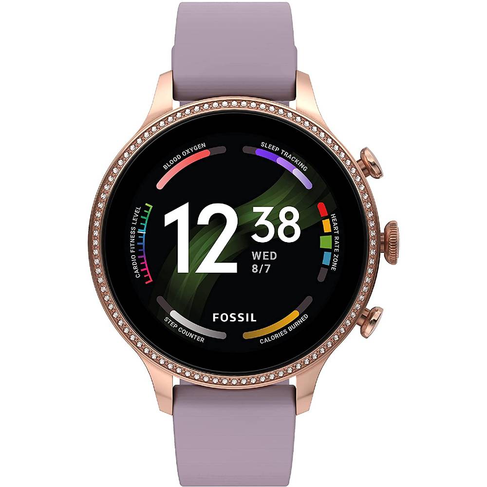 Fossil Gen 6 42mm Touchscreen Smartwatch with Alexa Built-In, Heart Rate, Blood Oxygen, GPS, Contactless Payments, Speaker, Smartphone Notifications - RGGU