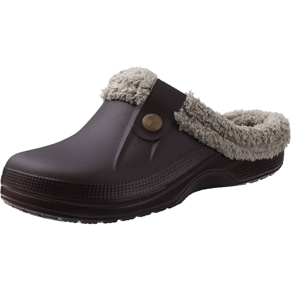 Classic Fur Lined Clog Waterproof Winter House Slippers for Women Men | Multiple Colors and Sizes - WA