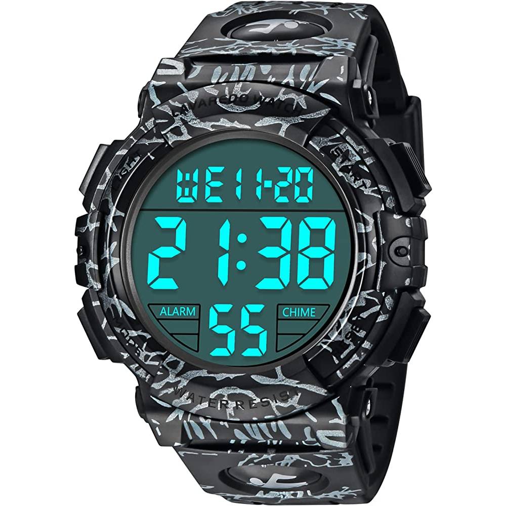 Mens Digital Watch - Sports Military Watches Waterproof Outdoor Chronograph Military Wrist Watches for Men with LED Back Ligh/Alarm/Date | Multiple Colors - XGB
