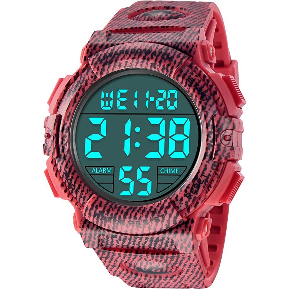Mens Digital Watch - Sports Military Watches Waterproof Outdoor Chronograph Military Wrist Watches for Men with LED Back Ligh/Alarm/Date | Multiple Colors - TBR