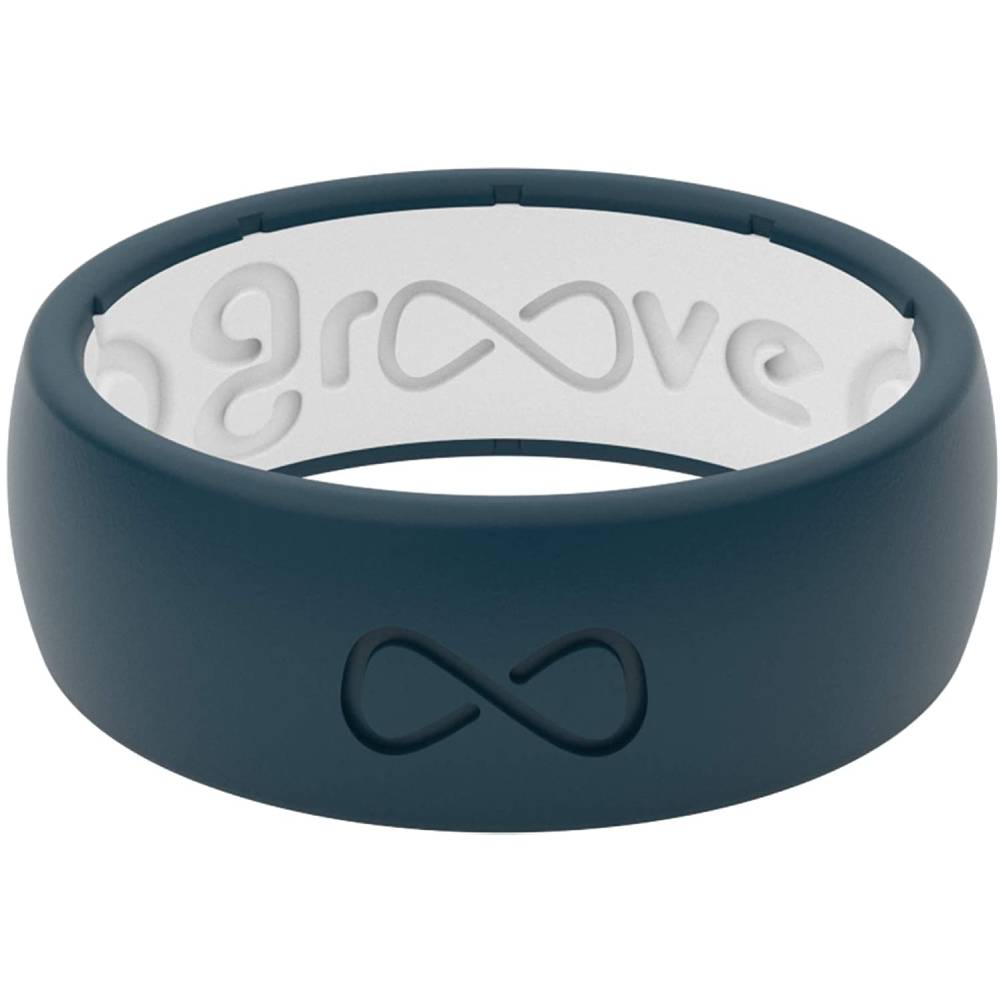 Solid Silicone Ring by Groove Life - Breathable Rubber Wedding Rings for Men, Lifetime Coverage, Unique Design, Comfort Fit Ring | Multiple Colors and Sizes - ACW