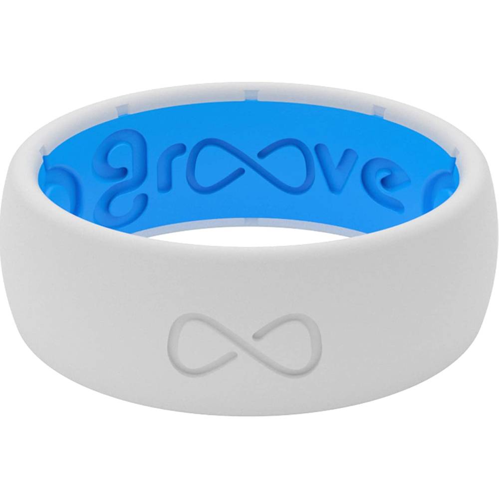 Solid Silicone Ring by Groove Life - Breathable Rubber Wedding Rings for Men, Lifetime Coverage, Unique Design, Comfort Fit Ring | Multiple Colors and Sizes - SNBL