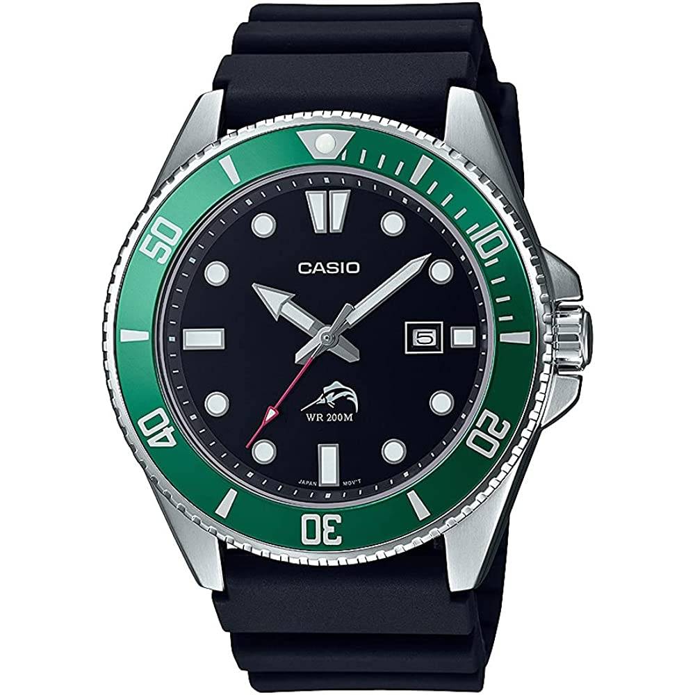 Casio Men's MDV106-1AV 200 M WR Black Dive Watch (MDV106-1A) | Multiple Colors - BGR