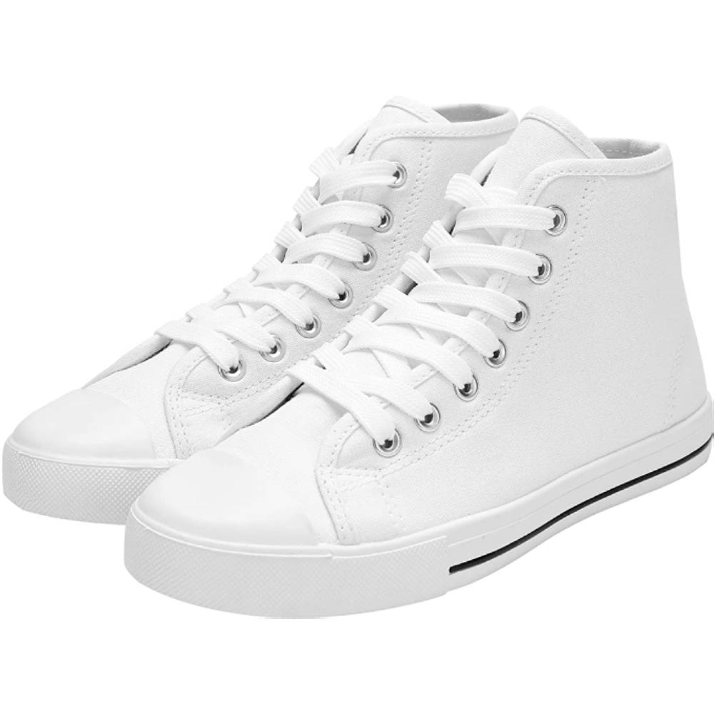 JOSINY Women's Canvas Shoes Low & High Top Fashion Colorful Sneaker Lace up Classic Casual Walking Shoes - WH