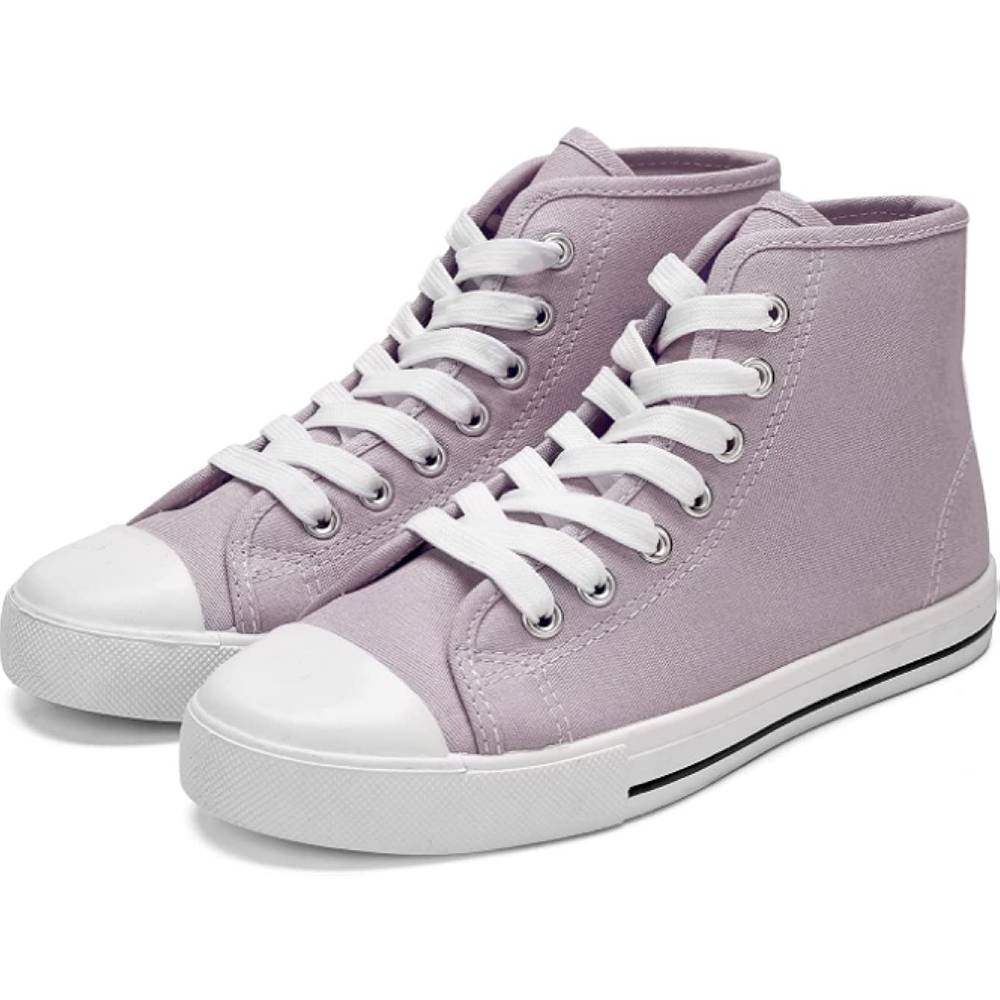 JOSINY Women's Canvas Shoes Low & High Top Fashion Colorful Sneaker Lace up Classic Casual Walking Shoes - GPU