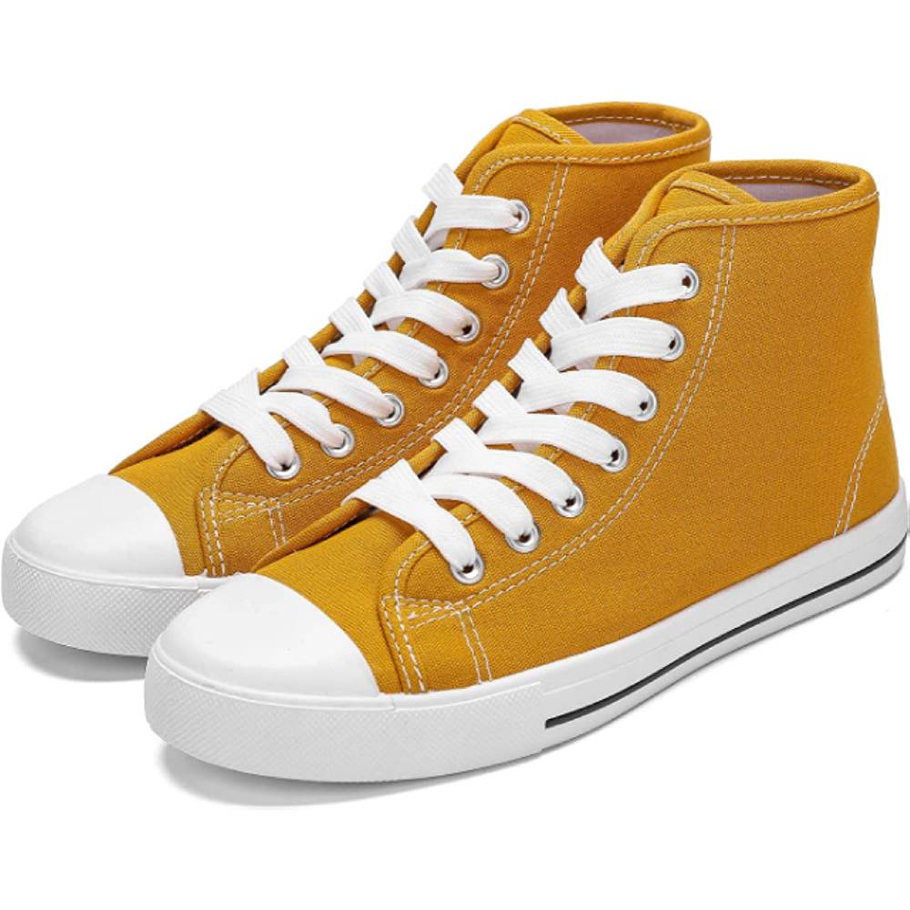 JOSINY Women's Canvas Shoes Low & High Top Fashion Colorful Sneaker Lace up Classic Casual Walking Shoes - GN