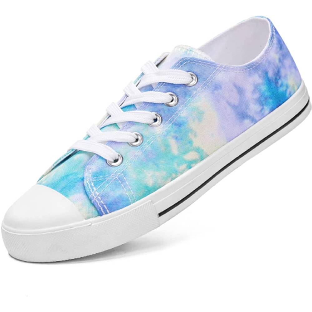 JOSINY Women's Canvas Shoes Low & High Top Fashion Colorful Sneaker Lace up Classic Casual Walking Shoes - TDBLG