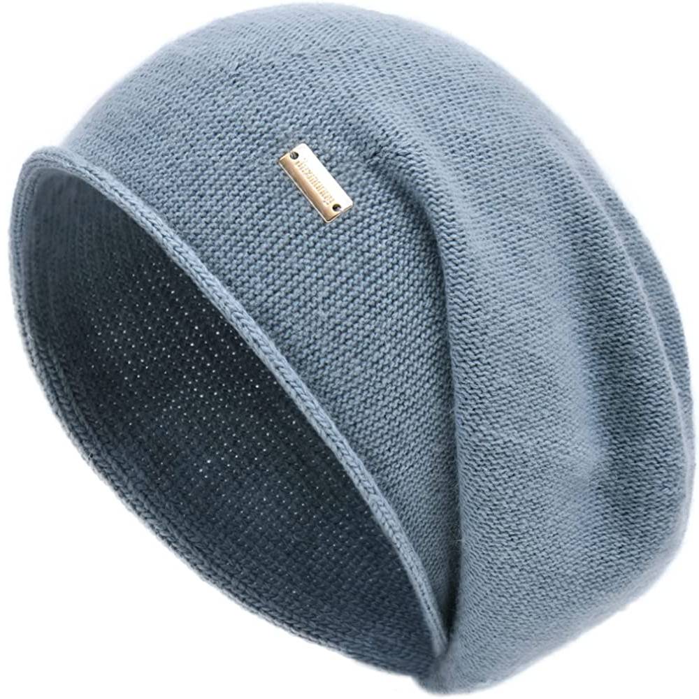 jaxmonoy Cashmere Slouchy Knit Beanie Hat for Women Winter Soft Warm Ladies Wool Knitted Skull Beanies Cap | Multiple Colors - BL