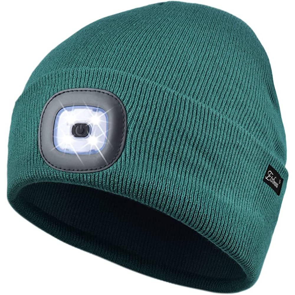 Etsfmoa Unisex Beanie Hat with The Light Gifts for Men Dad Father USB Rechargeable Caps | Multiple Colors - DT