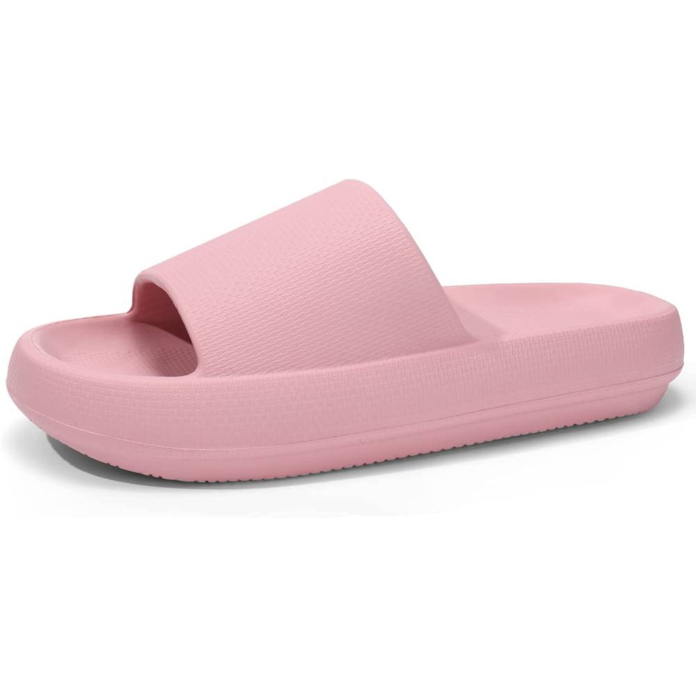 Welltree Cloud Slides for Women Men Pillow Slippers Non-Slip Bathroom Shower Sandals Soft Thick Sole Indoor and Outdoor Slides | Multiple Colors and Sizes - P