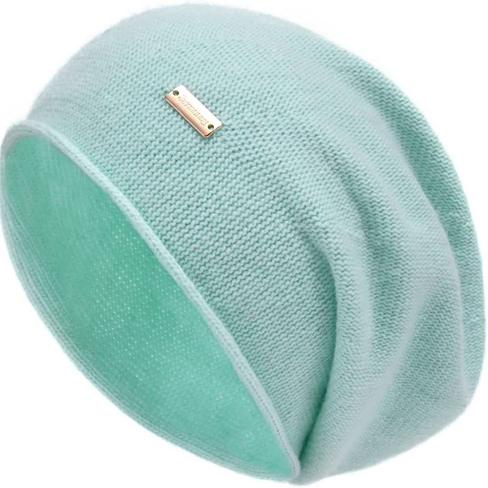 jaxmonoy Cashmere Slouchy Knit Beanie Hat for Women Winter Soft Warm Ladies Wool Knitted Skull Beanies Cap | Multiple Colors - M