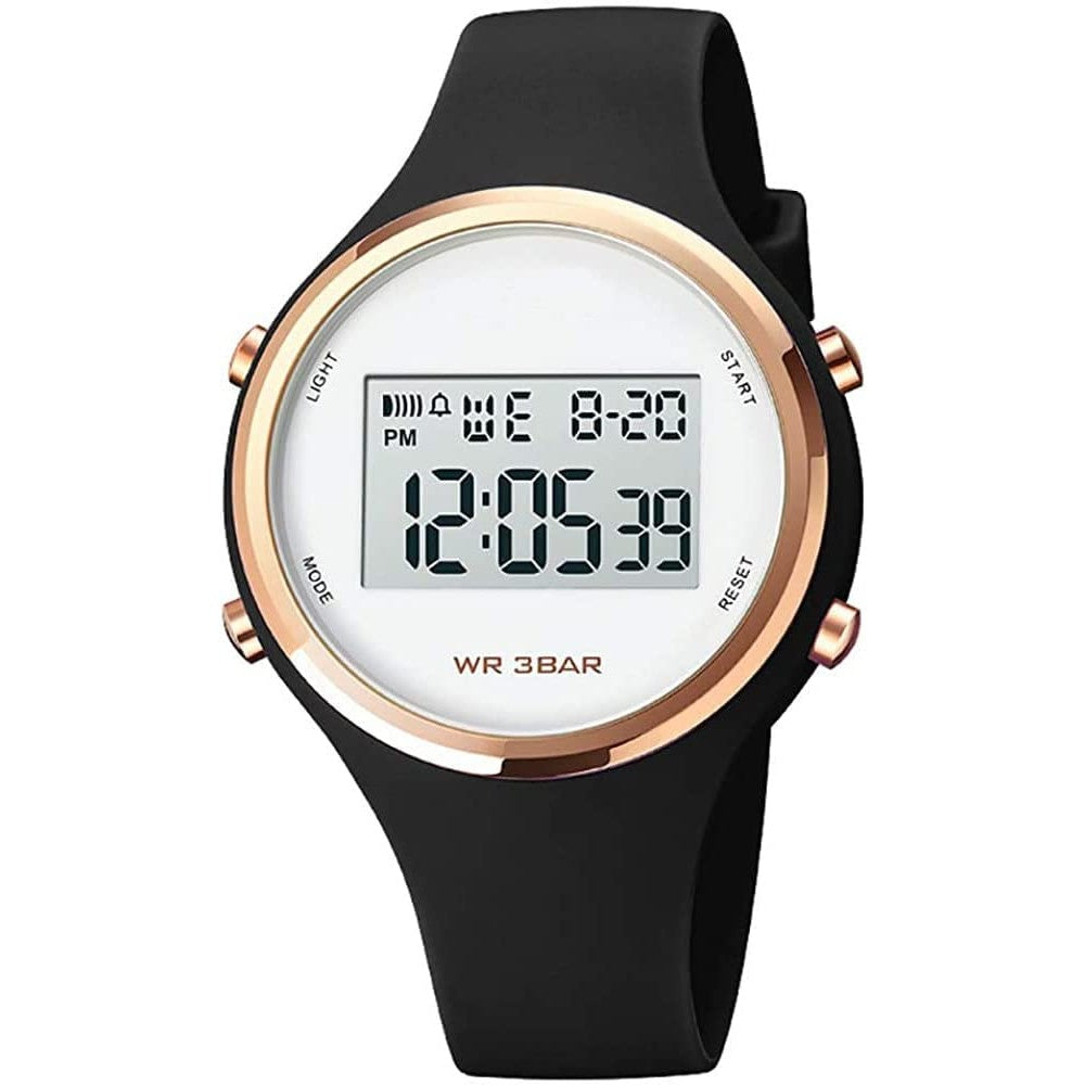 Outdoor Sport Watches Alarm Clock 5Bar Waterproof LED Digital Watch - B