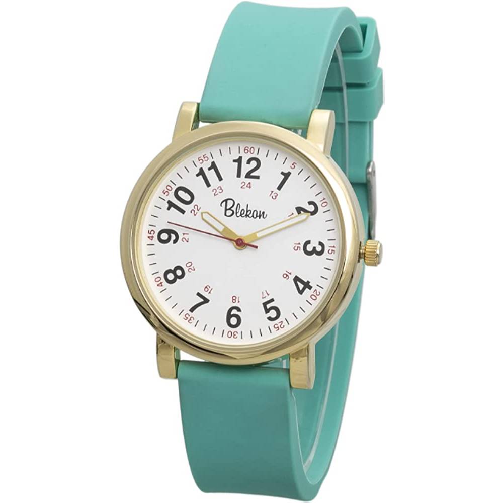 Blekon Original Nurse Watch for Medical Professionals and Students – Various Scrub Colors, Easy Read Dial, Military Time with Second Hand, Silicone Band, 3 ATM Water Resistant - GA