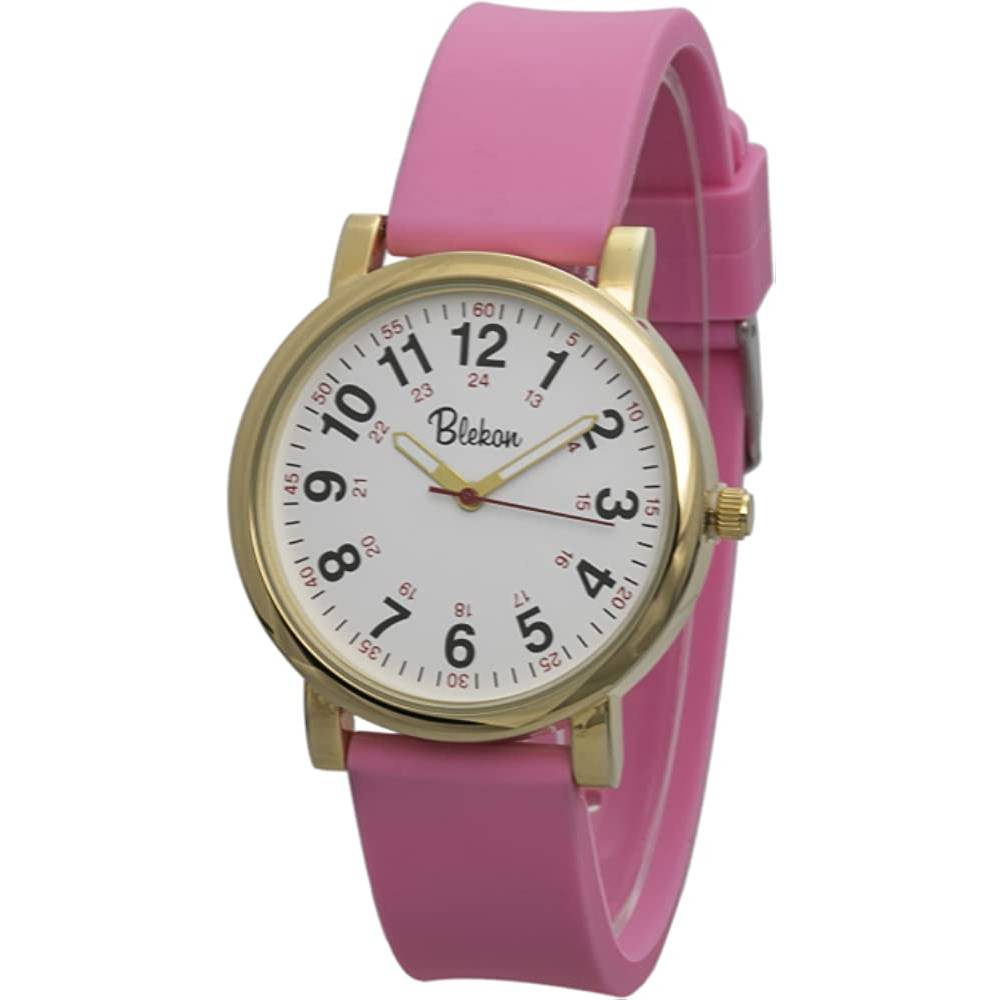 Blekon Original Nurse Watch for Medical Professionals and Students – Various Scrub Colors, Easy Read Dial, Military Time with Second Hand, Silicone Band, 3 ATM Water Resistant - GP