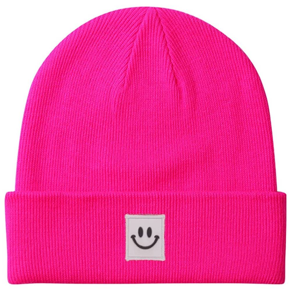 MaxNova Knit Beanie Hat with Smile Face for Men/Women - GRH