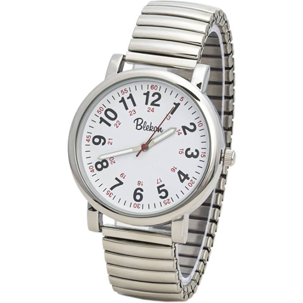 Blekon Original Nurse Watch for Medical Professionals and Students – Various Scrub Colors, Easy Read Dial, Military Time with Second Hand, Silicone Band, 3 ATM Water Resistant - SS