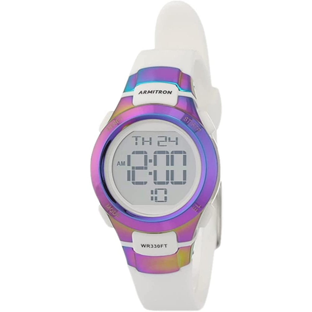 Armitron Sport Women's Digital Chronograph Resin Strap Watch, 45/7012 - WH