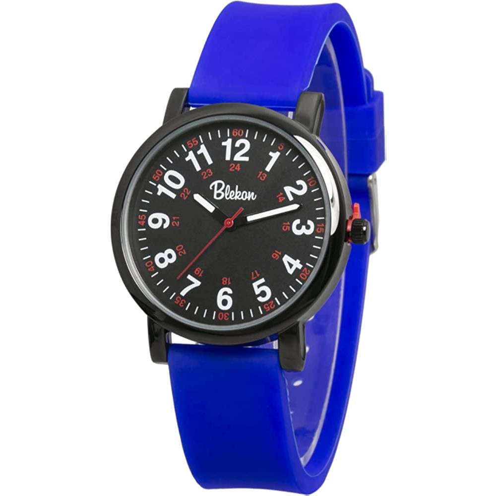 Blekon Original Nurse Watch for Medical Professionals and Students – Various Scrub Colors, Easy Read Dial, Military Time with Second Hand, Silicone Band, 3 ATM Water Resistant - BBL