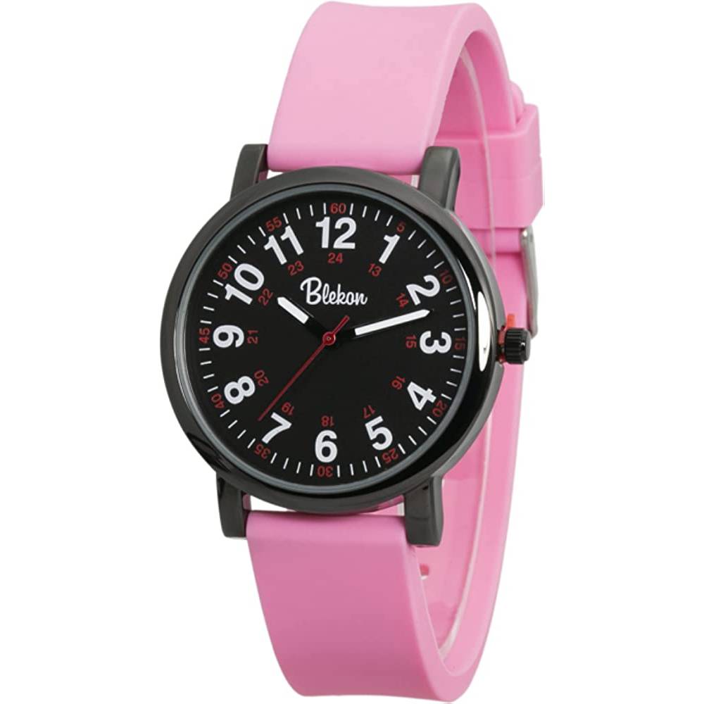 Blekon Original Nurse Watch for Medical Professionals and Students – Various Scrub Colors, Easy Read Dial, Military Time with Second Hand, Silicone Band, 3 ATM Water Resistant - BP