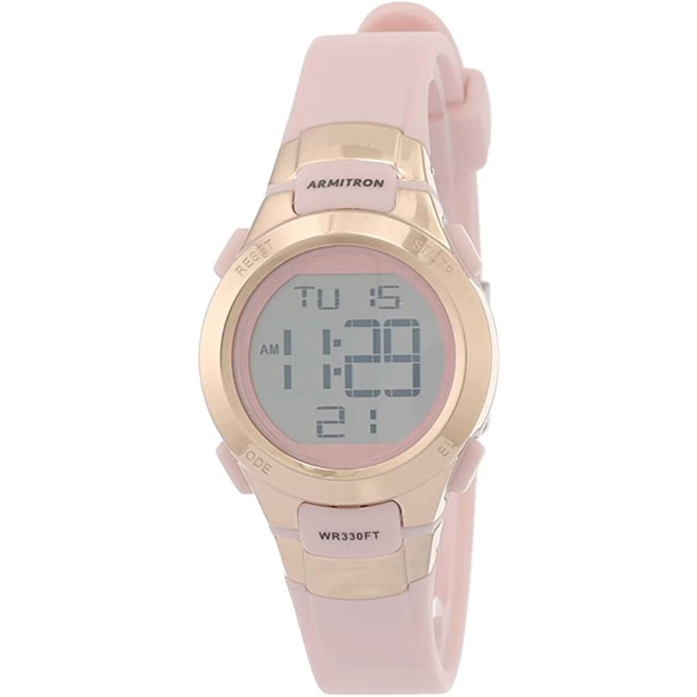 Armitron Sport Women's Digital Chronograph Resin Strap Watch, 45/7012 - PKRG