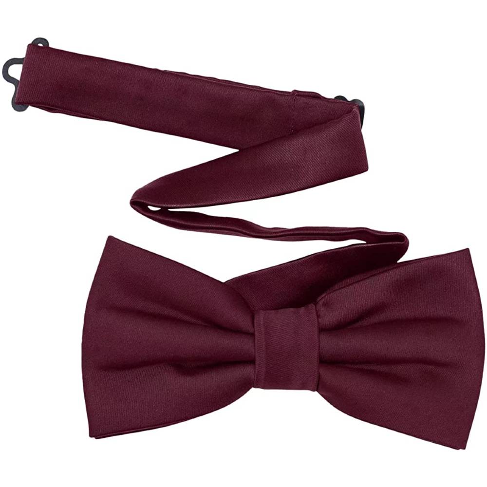 TINYHI Men's Pre-Tied Satin Formal Tuxedo Bowtie Adjustable Length Satin Bow Tie | Multiple Colors - DWR