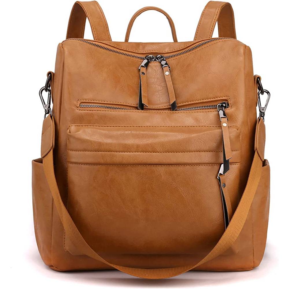 Women's Fashion Backpack Purses Multipurpose Design Handbags and Shoulder Bag PU Leather Travel bag | Multiple Colors - BRBN
