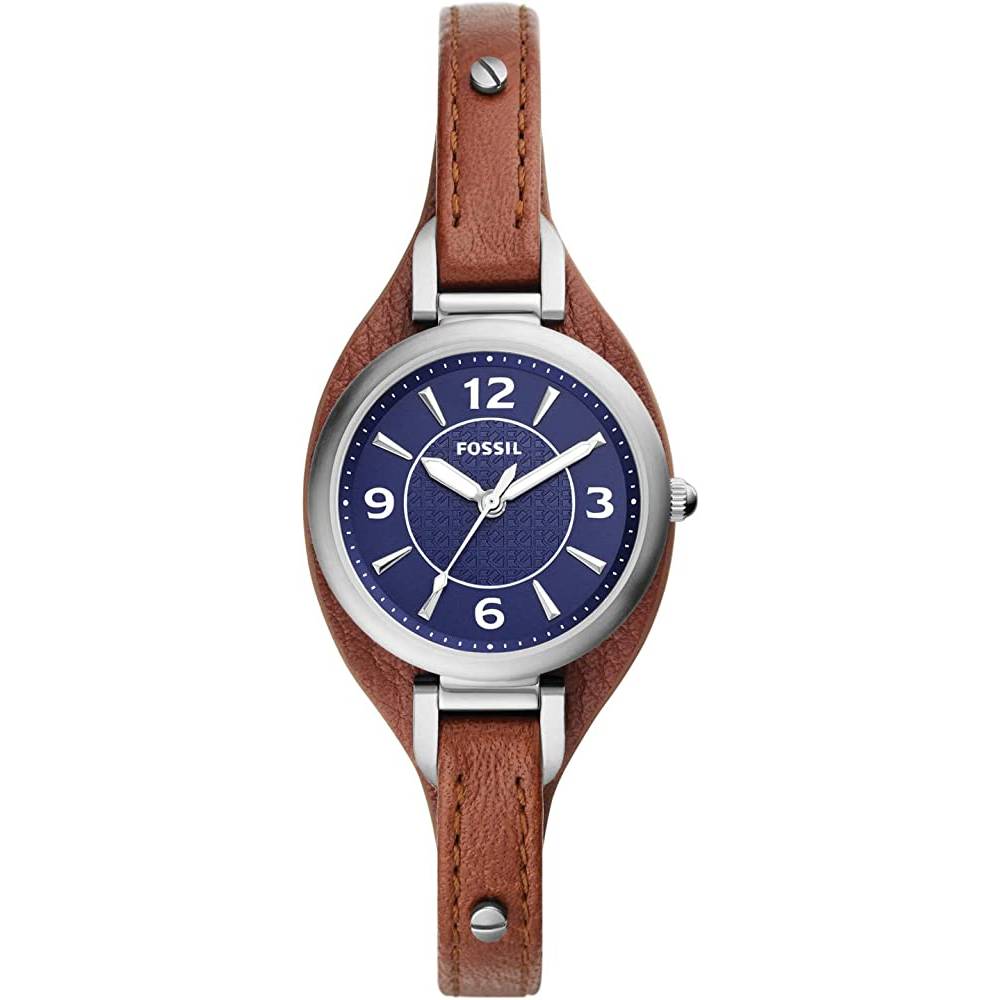 Fossil Women's Carlie Mini Quartz Stainless Steel and Leather Watch - SBBC