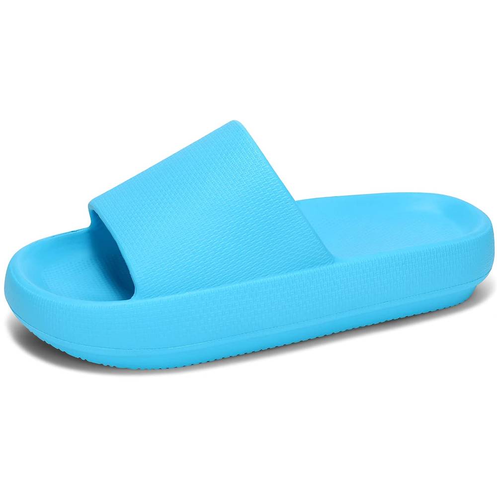 Welltree Cloud Slides for Women Men Pillow Slippers Non-Slip Bathroom Shower Sandals Soft Thick Sole Indoor and Outdoor Slides | Multiple Colors and Sizes - BL