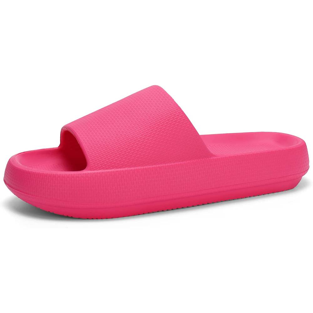 Solid Soft Sole Slippers - M/L Size, Non-Slip, Black, Orange, Pink