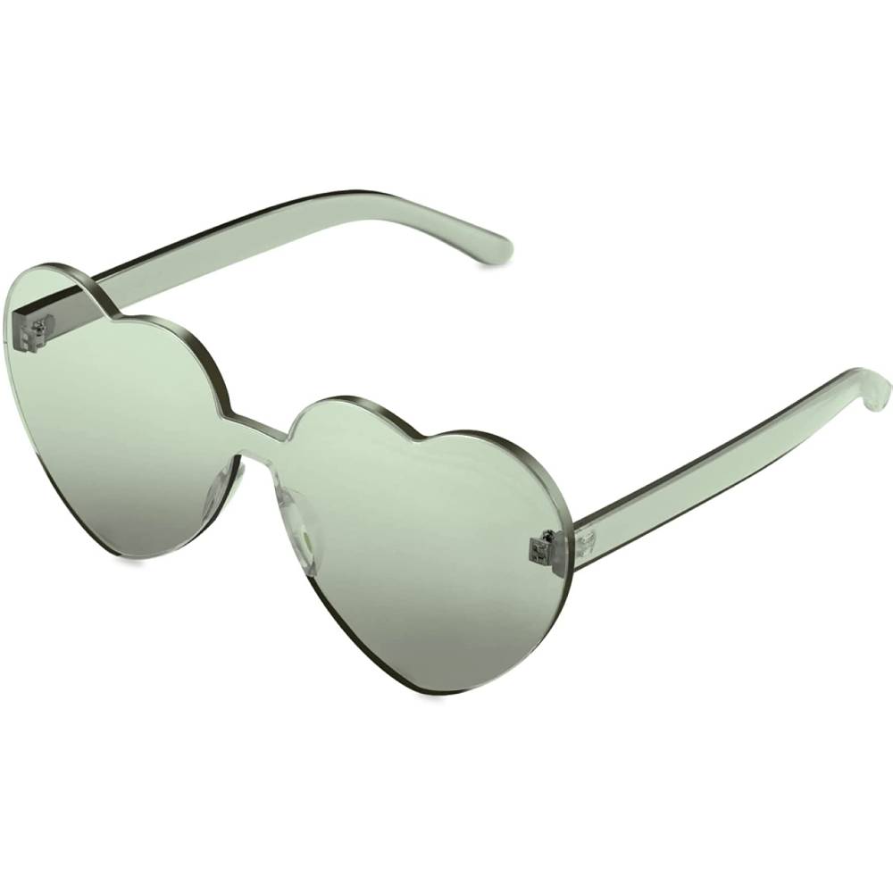 Maxdot Heart Shape Sunglasses Rimless Transparent Heart Glasses Colorful Party Favors | Multiple Colors - REGE