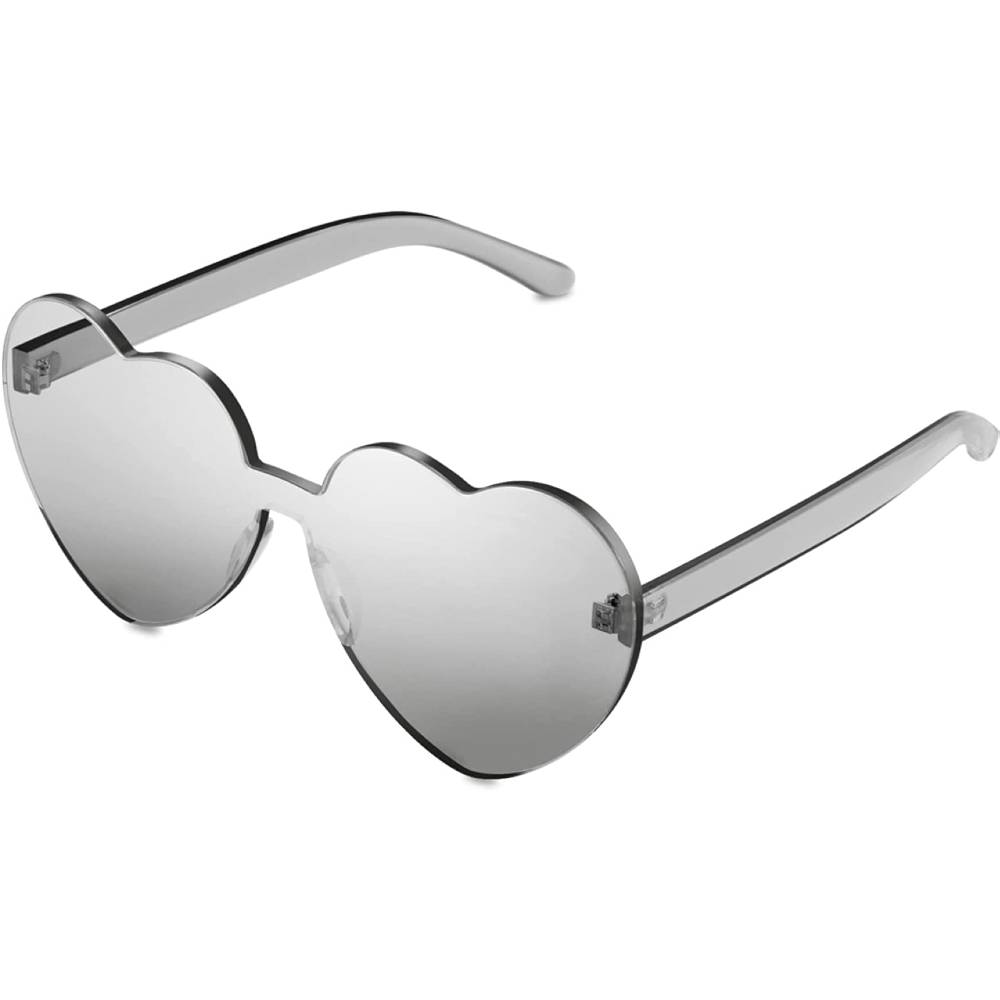 Maxdot Heart Shape Sunglasses Rimless Transparent Heart Glasses Colorful Party Favors | Multiple Colors - GR